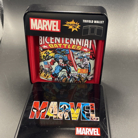 Marvel Comics Men's Trifold Wallet - Captain America Bicentennial Battles