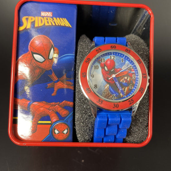 Marvel Spiderman Kid's Time Teacher Analog Rubber Watch