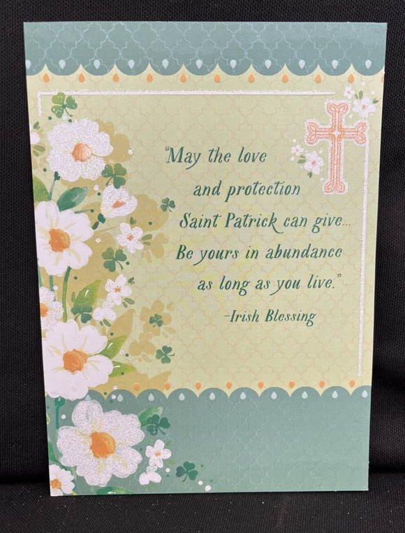 Irish Blessing St. Patrick's Day Greeting Card w/Envelope