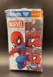 Assorted Spiderman Pattern Toddler 7 Pairs of 4T Briefs 100% Cotton Marvel