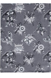 Marvel Comics Super Heroes Gray/ White Super Soft Plush Baby Blanket