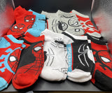 Marvel Spiderman Face Pose & Logo Kids 10 Pack No Show Socks Size 6-8