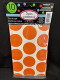 Orange Polka Dot Treat Bags 10 Paper Bags