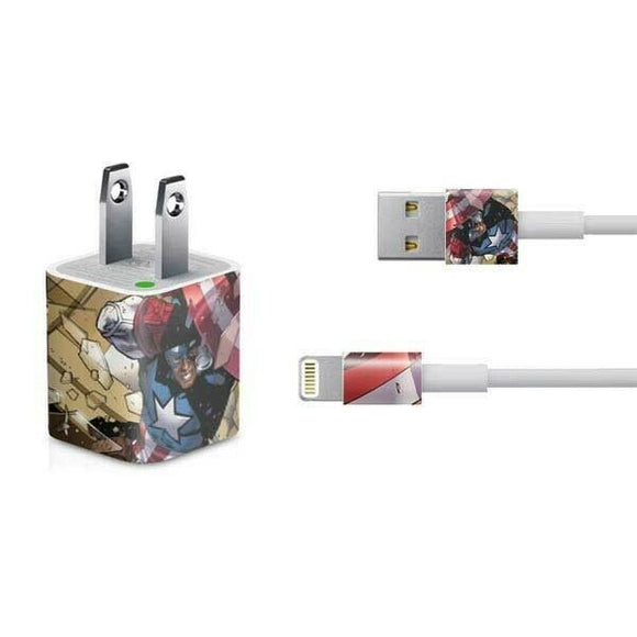Marvel Captain America Fighting iPhone Charger Skin By Skinit NEW