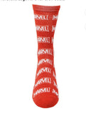 Marvel Brand Logo All Over Mens Crew Socks Sz 6-12