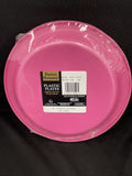 Bright Pink 9" Plastic Lunch Plates - 20 ct.