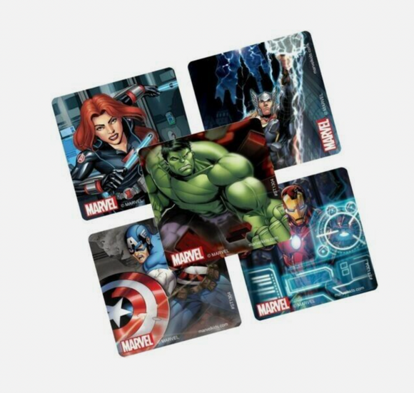 SmileMakers Avengers Classic Stickers New 100 per Pack 5 Variations- Roll Marvel