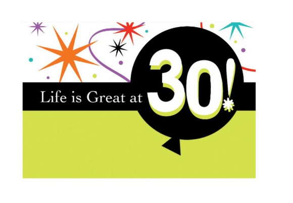 Life Is Great 30th Invitation 8 count Cards and Envelopes