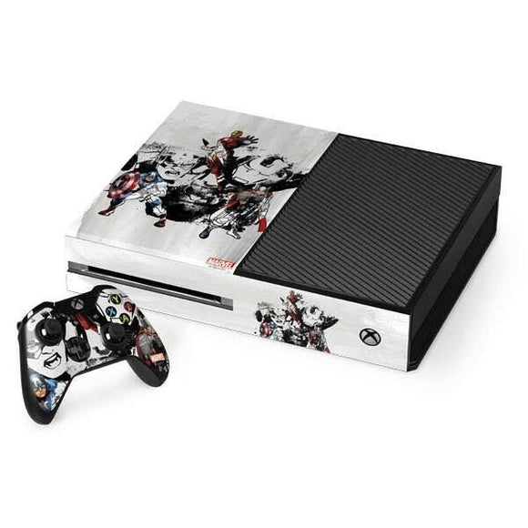 Avengers Action Sketch Xbox One Console And Controller Skin By Skinit Marvel NEW