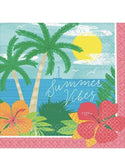 Summer Vibes Beverage Napkins Paper 125 Per Pack 5" x 5" Summer Vibes Tableware