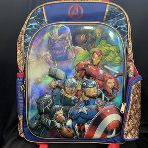 Marvel Avengers 3D Backpack 2 Zip Compartment