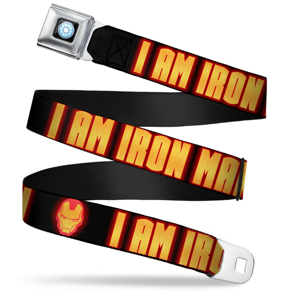 MARVEL UNIVERSE Iron Man Arc Reactor Full Color Seatbelt Belt -WIM021