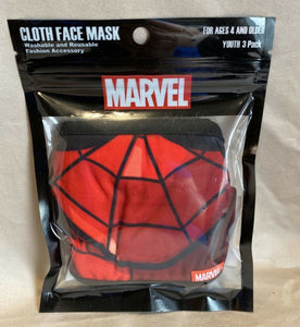 Bioworld Spider-Man Youth Face Mask 3 pack NEW