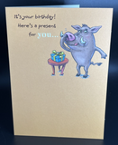Funny Birthday Greeting Card w/ Envelope