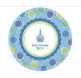 1st Birthday Sweet Lil Cupcake Boy Small Paper Plates (18ct)