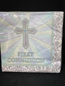 First Communion Luncheon Napkins 16 Ct