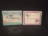 Personalized Notecards "Frances"1 Lighthouse 1  Butterfly (2 Packs) NEW