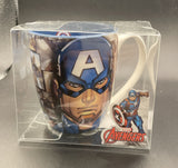 Captain America Cartoon Face 12 oz Mug Blue