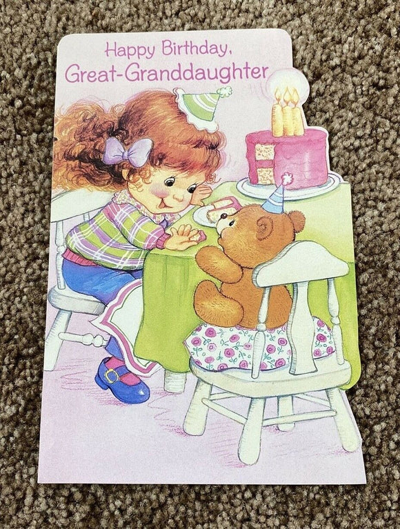 Happy Birthday Great-Granddaughter Greeting Card w/Envelope NEW