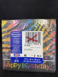 Neon Birthday Zebra Print Peace  Party Paper Beverage Napkins 16Ct