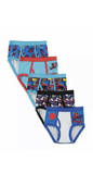 Marvel Spider-Man Boys 4-8 Brief Underwear, 5 Pack, Size 6