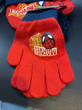 Marvel Spiderman Kids Winter Hat And Stretch Glove Set