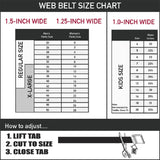 Black Buckle Web Belt - X-MEN Logo/13-Character Pose Blocks- WXM030