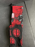 Marvel Dead Pool 2pair Mens Crew Socks Size 6-12