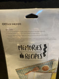 Vinyl Art Decal - 'Recipe' - 4" x 6"  Memories Recipes Photos Let's Cook!