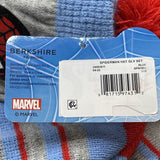 Marvel Spiderman Embroidered Pom Hat w/Matching Stretch Gloves & Scarf for Kids