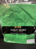 Reusable Green Plastic Table Skirt 29”x168”