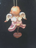 Pink Katelyn Prayer Angel Orn by the Encore Group made by Russ Berrie NEW