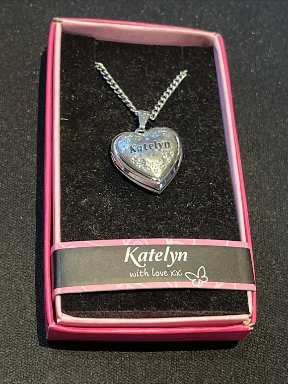 Heart Picture Locket With Love Necklace 16-18