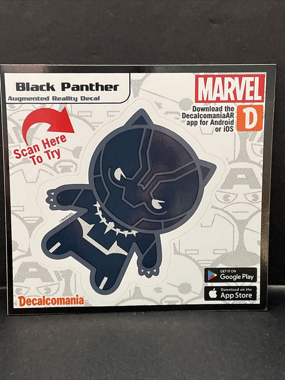 Marvel Black Panther Kawaii Vinyl Augmented Reality Decal Sticker 3” New