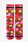 Marvel Iron Man Chibi Tie Dye Mens Crew Socks Sz 6-12