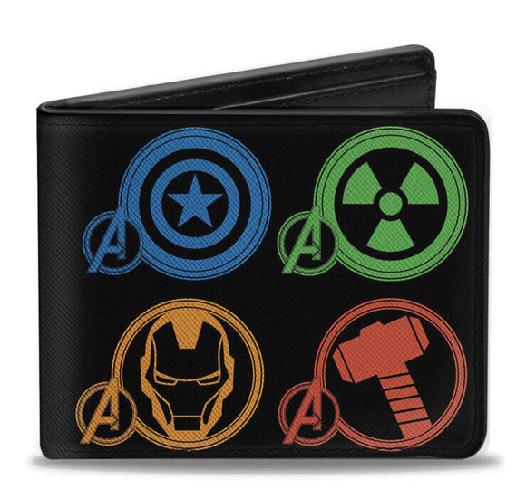 Buckle Down Marvel Avengers Superhero Logo Bifold Wallet