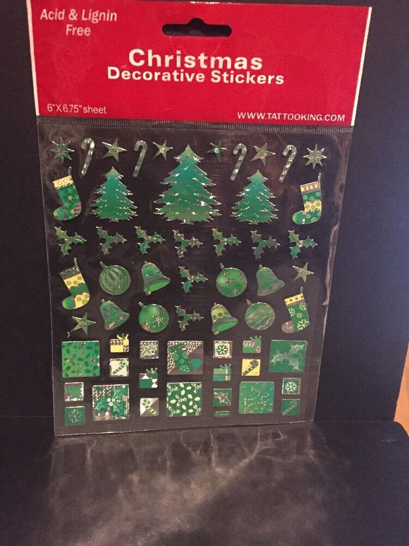 Christmas Decorative Stickers By Tattoo King New
