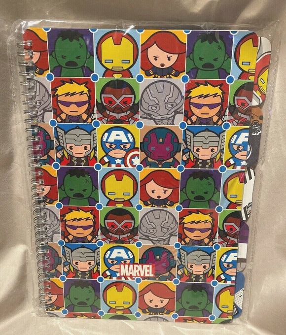 Miniso Spiral Marvel Avengers Kids Memo Book 8.3”x11.7”x.3” 60 Sheets NEW