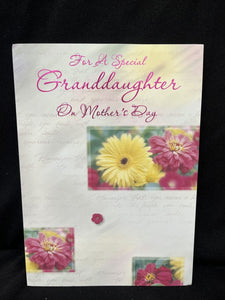 Mother's Day For Granddaughter Greeting Card w/Envelope
