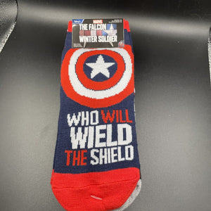 Marvel The Falcon and Winter Soldier 5Pairs Youth Socks Sz 4-10