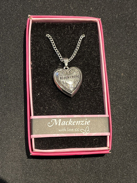 Heart Picture Locket With Love Necklace 16-18