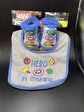 Marvel Hero In Training Bib And Bootie Set Size 0-12 Mo