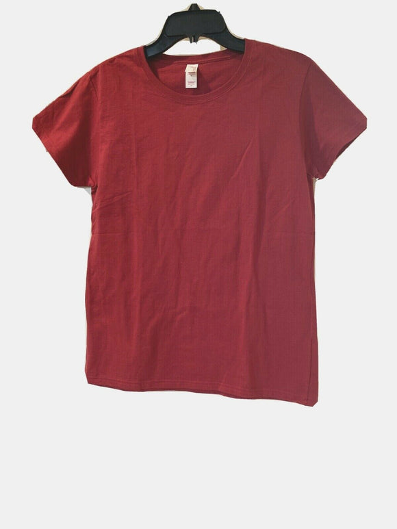 Anvil Ladies 100% Combed Ring Spun Cotton T-Shirt Red Sz M NEW