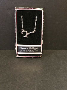 Marina DeBuchi "Y" Necklace Silver Plated  15" +3" extender    NEW