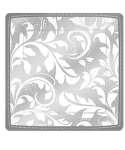 Amscan Silver Wedding Anniversary Dessert Plates Party Supplies 8 Ct