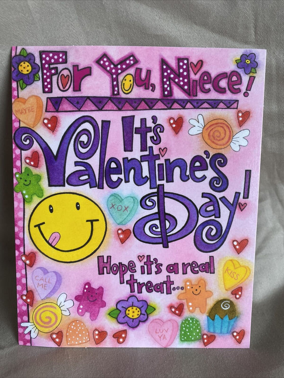 For Niece Valentine’s Day Greeting Card w/Envelope NEW