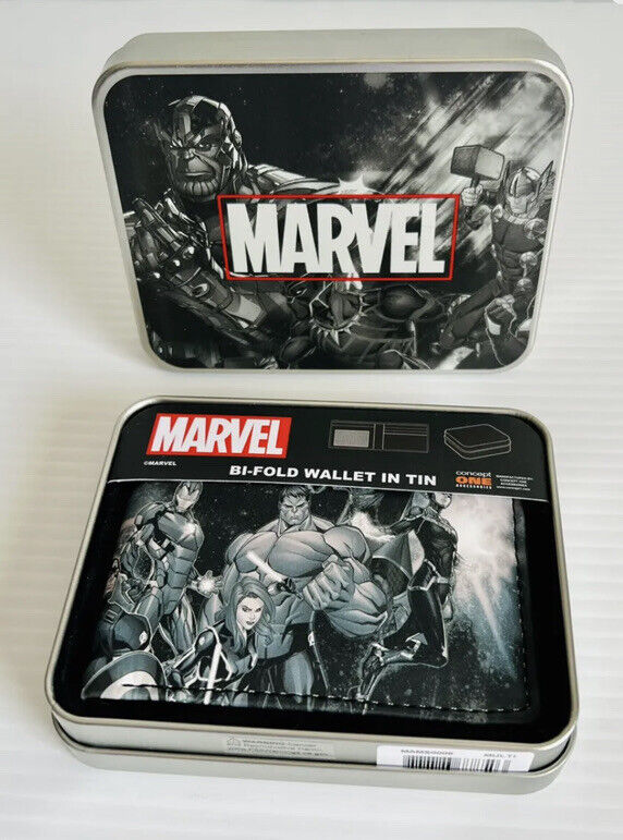 Marvel Comics Avengers Bi-Fold Wallet - Limited Edition Tin Box