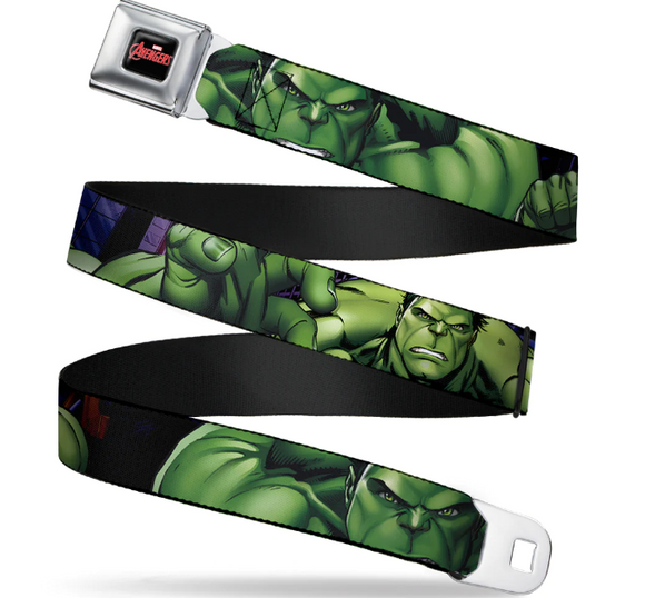 MARVEL AVENGERS Logo Seatbelt Marvel Hulk CLOSE-UP Poses- WAV014 24
