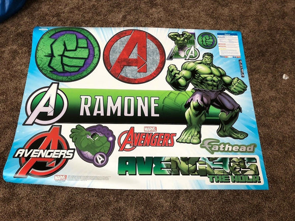Hulk FATHEAD Personalized With Name 