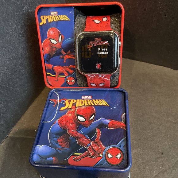 Youth Spiderman Silicone Strap LCD Watch New